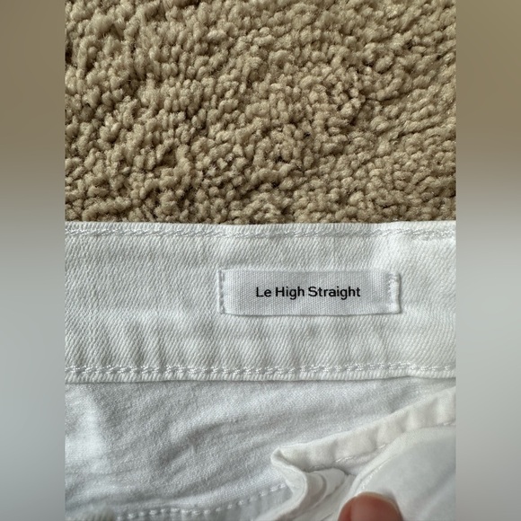 White FRAME Le High Straight Jeans. - Picture 3 of 4